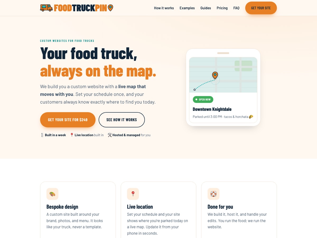 FoodTruckPin homepage
